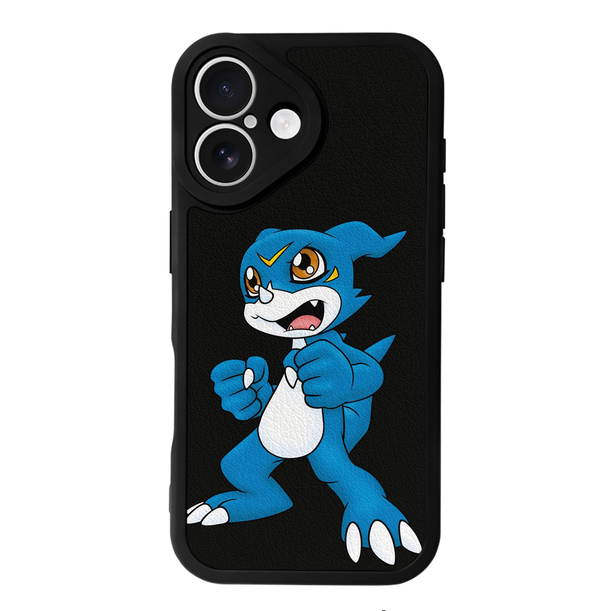 （画像用） Digimon デジタルモンスター/デジモン 【iPhone 16シリーズ対応】シリコンスマホケース（レザー調） 材質：シリコン